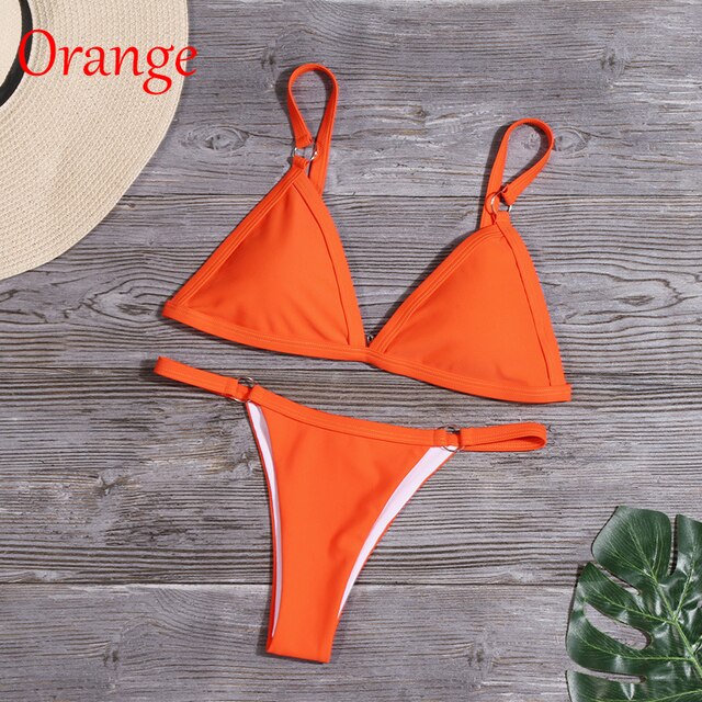 Women's Bikini Set Push Up Cup Bra Bottom Two Piece Swimwear Party Swimsuit Beachwear Water Sports Pool